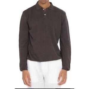Autori Capresi Nido d’Ape Polo – Long Sleeve Polo Shirt Knitwear Honeycomb XL